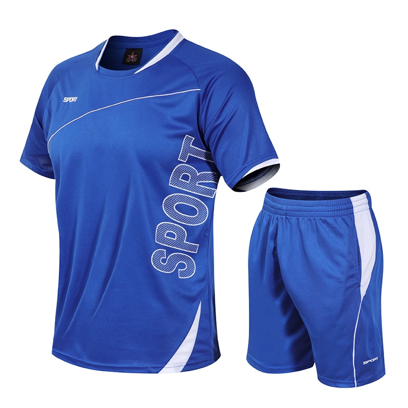Mens T Shirt Shorts Running Sets Summer Short Sleeve Sportswear